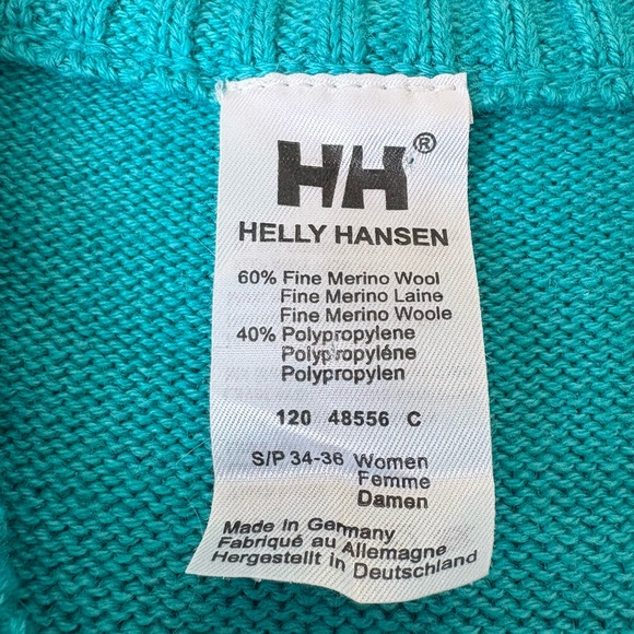 Helly Hansen Merino Wool Vintage Knitted 1/4 Zip Sweater Women’s Small - Picture 4 of 14